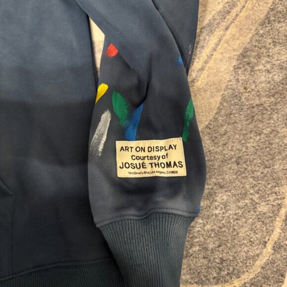 Gallery Dept Blue Paint Pullover Hoodie Men’s Size Medium or Large - Picture 4 of 4